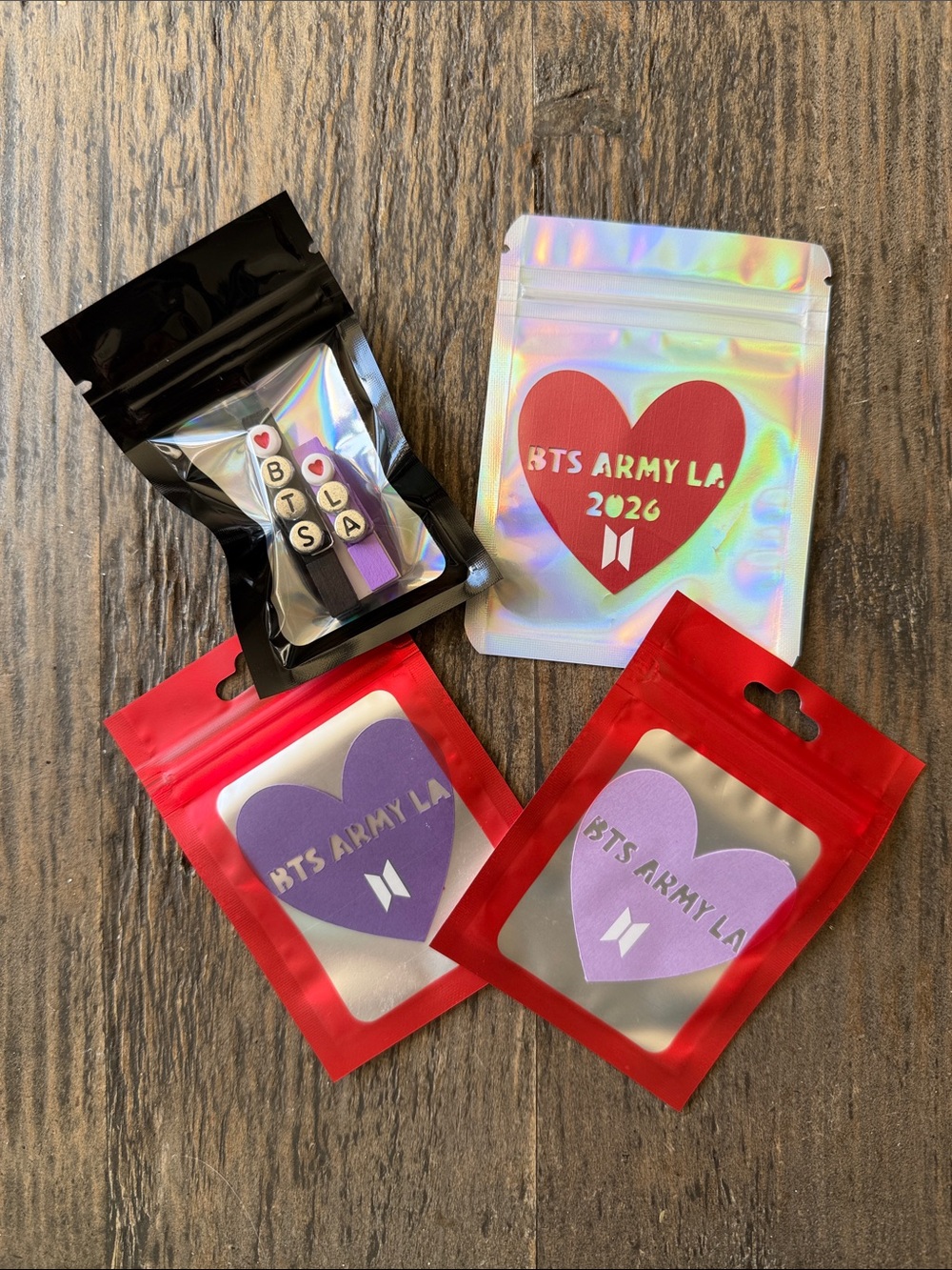 BTS Army LA 2026 Purple Heart Decorative Patch - Fan Merchandise